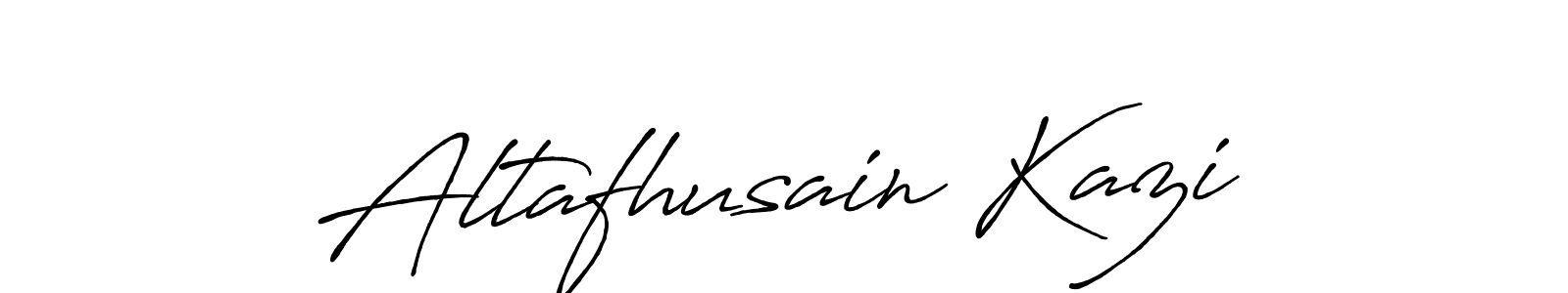 You should practise on your own different ways (Antro_Vectra_Bolder) to write your name (Altafhusain Kazi) in signature. don't let someone else do it for you. Altafhusain Kazi signature style 7 images and pictures png