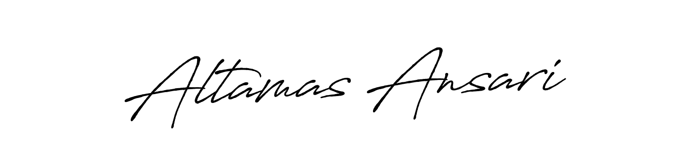 Make a beautiful signature design for name Altamas Ansari. With this signature (Antro_Vectra_Bolder) style, you can create a handwritten signature for free. Altamas Ansari signature style 7 images and pictures png