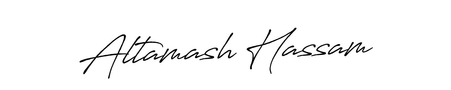 How to make Altamash Hassam signature? Antro_Vectra_Bolder is a professional autograph style. Create handwritten signature for Altamash Hassam name. Altamash Hassam signature style 7 images and pictures png