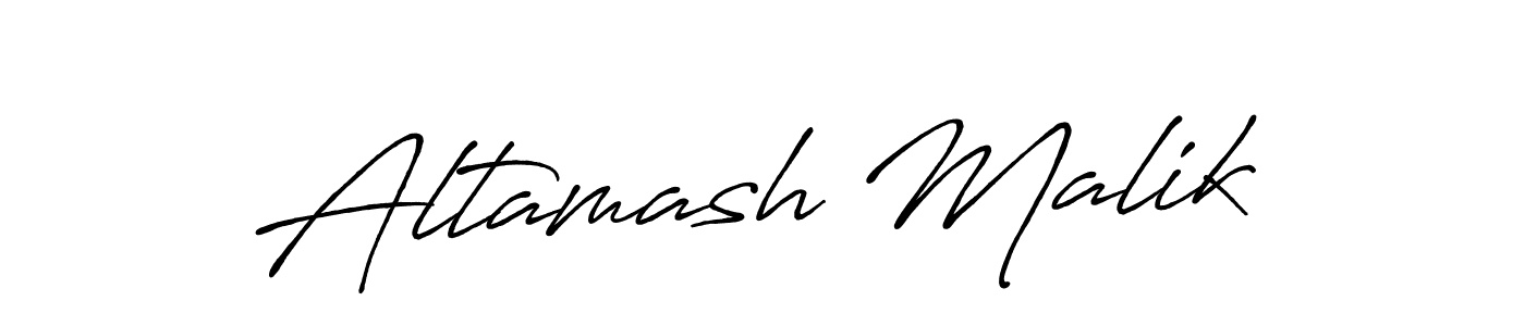 The best way (Antro_Vectra_Bolder) to make a short signature is to pick only two or three words in your name. The name Altamash Malik include a total of six letters. For converting this name. Altamash Malik signature style 7 images and pictures png