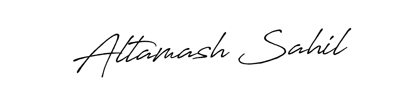 Create a beautiful signature design for name Altamash Sahil. With this signature (Antro_Vectra_Bolder) fonts, you can make a handwritten signature for free. Altamash Sahil signature style 7 images and pictures png