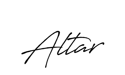 Use a signature maker to create a handwritten signature online. With this signature software, you can design (Antro_Vectra_Bolder) your own signature for name Altar. Altar signature style 7 images and pictures png