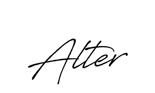 How to make Alter name signature. Use Antro_Vectra_Bolder style for creating short signs online. This is the latest handwritten sign. Alter signature style 7 images and pictures png