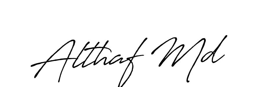 Althaf Md stylish signature style. Best Handwritten Sign (Antro_Vectra_Bolder) for my name. Handwritten Signature Collection Ideas for my name Althaf Md. Althaf Md signature style 7 images and pictures png