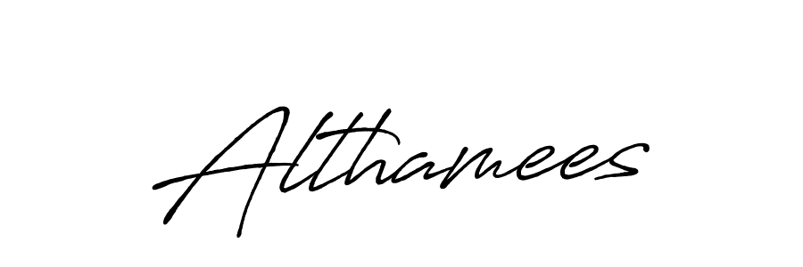 Althamees stylish signature style. Best Handwritten Sign (Antro_Vectra_Bolder) for my name. Handwritten Signature Collection Ideas for my name Althamees. Althamees signature style 7 images and pictures png