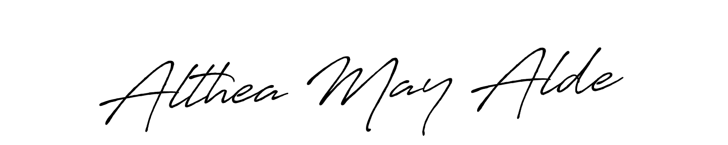 Althea May Alde stylish signature style. Best Handwritten Sign (Antro_Vectra_Bolder) for my name. Handwritten Signature Collection Ideas for my name Althea May Alde. Althea May Alde signature style 7 images and pictures png