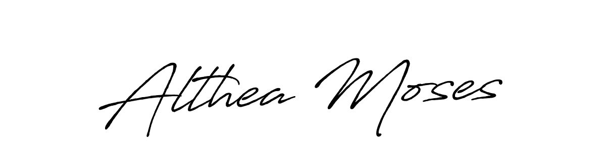 Design your own signature with our free online signature maker. With this signature software, you can create a handwritten (Antro_Vectra_Bolder) signature for name Althea Moses. Althea Moses signature style 7 images and pictures png