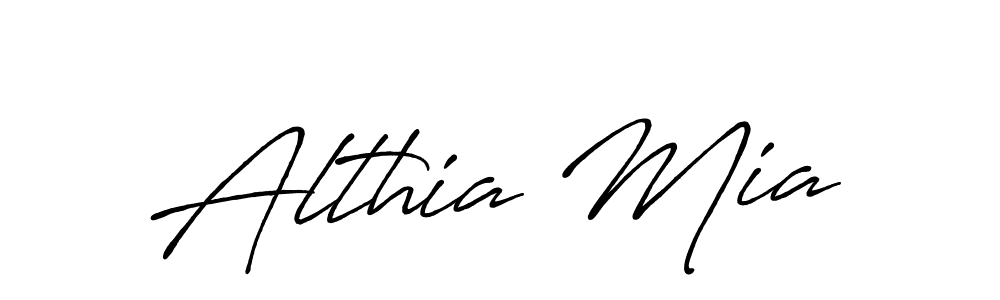 You can use this online signature creator to create a handwritten signature for the name Althia Mia. This is the best online autograph maker. Althia Mia signature style 7 images and pictures png