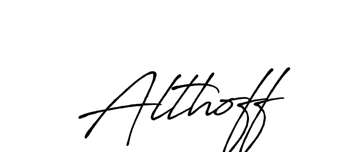 The best way (Antro_Vectra_Bolder) to make a short signature is to pick only two or three words in your name. The name Althoff include a total of six letters. For converting this name. Althoff signature style 7 images and pictures png