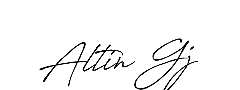 Make a beautiful signature design for name Altin Gj. With this signature (Antro_Vectra_Bolder) style, you can create a handwritten signature for free. Altin Gj signature style 7 images and pictures png