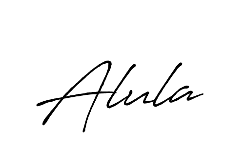 Make a beautiful signature design for name Alula. With this signature (Antro_Vectra_Bolder) style, you can create a handwritten signature for free. Alula signature style 7 images and pictures png