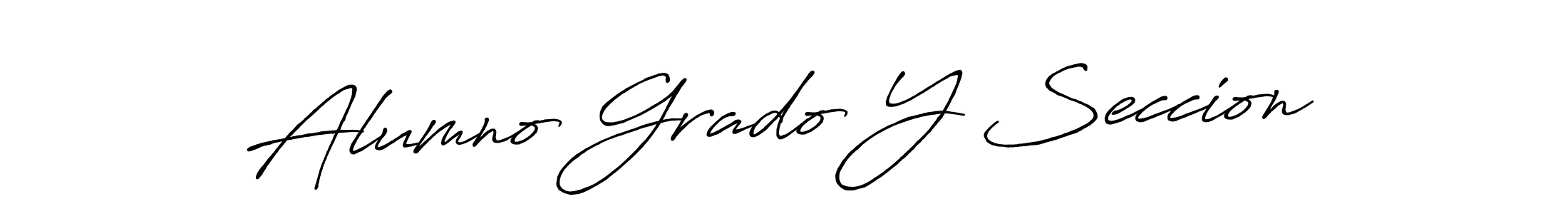 Make a beautiful signature design for name Alumno Grado Y Seccion. With this signature (Antro_Vectra_Bolder) style, you can create a handwritten signature for free. Alumno Grado Y Seccion signature style 7 images and pictures png