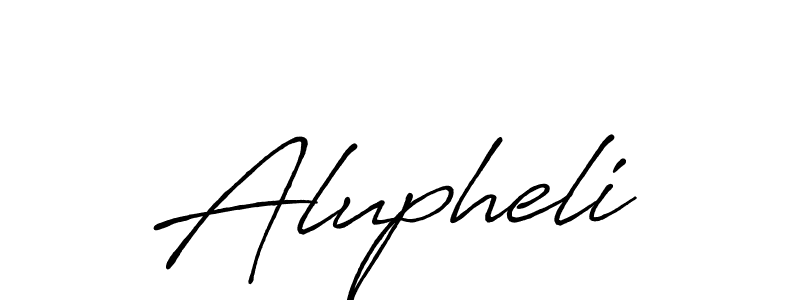 Design your own signature with our free online signature maker. With this signature software, you can create a handwritten (Antro_Vectra_Bolder) signature for name Alupheli. Alupheli signature style 7 images and pictures png