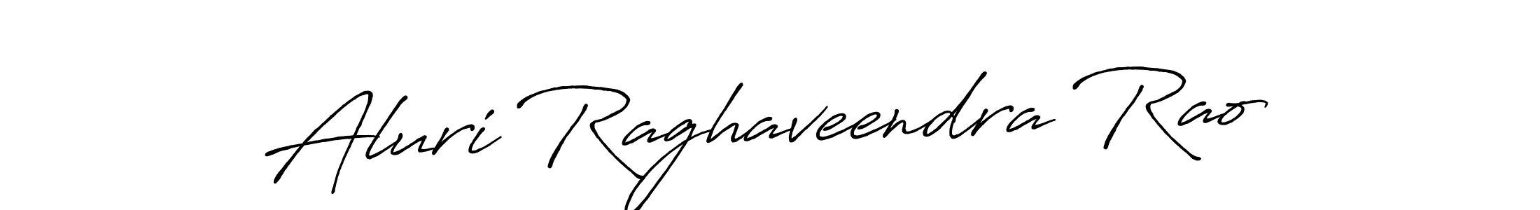 Create a beautiful signature design for name Aluri Raghaveendra Rao. With this signature (Antro_Vectra_Bolder) fonts, you can make a handwritten signature for free. Aluri Raghaveendra Rao signature style 7 images and pictures png