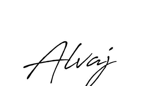 Use a signature maker to create a handwritten signature online. With this signature software, you can design (Antro_Vectra_Bolder) your own signature for name Alvaj. Alvaj signature style 7 images and pictures png