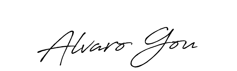 Create a beautiful signature design for name Alvaro Gou. With this signature (Antro_Vectra_Bolder) fonts, you can make a handwritten signature for free. Alvaro Gou signature style 7 images and pictures png