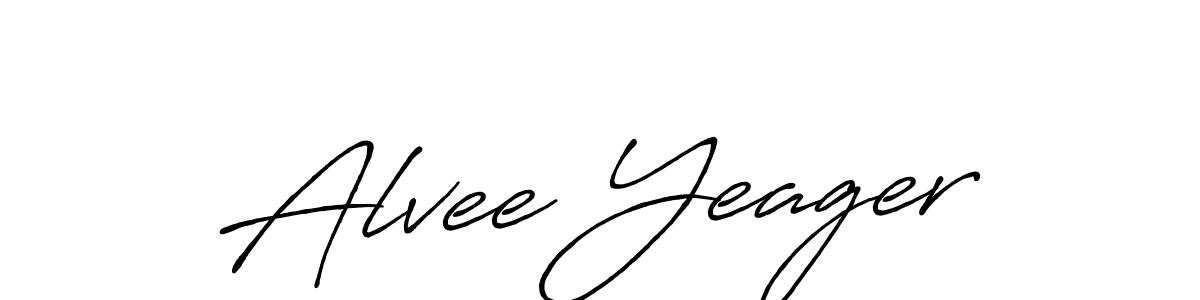 Make a beautiful signature design for name Alvee Yeager. With this signature (Antro_Vectra_Bolder) style, you can create a handwritten signature for free. Alvee Yeager signature style 7 images and pictures png