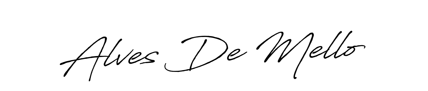 The best way (Antro_Vectra_Bolder) to make a short signature is to pick only two or three words in your name. The name Alves De Mello include a total of six letters. For converting this name. Alves De Mello signature style 7 images and pictures png