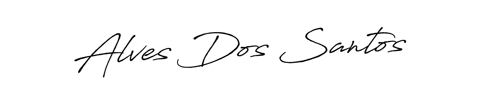 Alves Dos Santos stylish signature style. Best Handwritten Sign (Antro_Vectra_Bolder) for my name. Handwritten Signature Collection Ideas for my name Alves Dos Santos. Alves Dos Santos signature style 7 images and pictures png