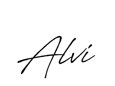 Similarly Antro_Vectra_Bolder is the best handwritten signature design. Signature creator online .You can use it as an online autograph creator for name Alvi. Alvi signature style 7 images and pictures png