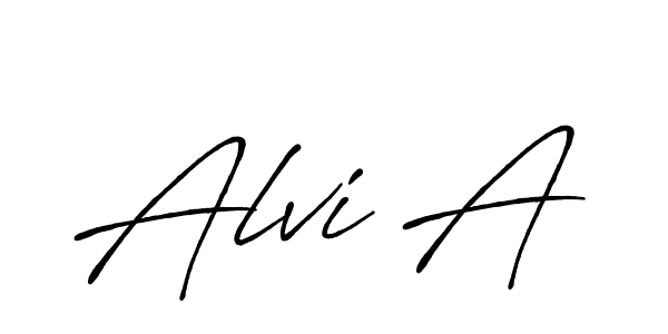 The best way (Antro_Vectra_Bolder) to make a short signature is to pick only two or three words in your name. The name Alvi A include a total of six letters. For converting this name. Alvi A signature style 7 images and pictures png