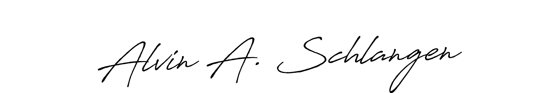 How to make Alvin A. Schlangen signature? Antro_Vectra_Bolder is a professional autograph style. Create handwritten signature for Alvin A. Schlangen name. Alvin A. Schlangen signature style 7 images and pictures png