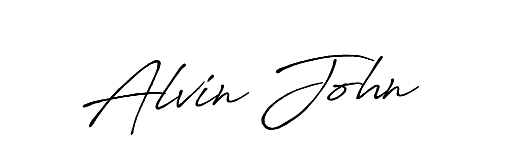 Make a beautiful signature design for name Alvin John. With this signature (Antro_Vectra_Bolder) style, you can create a handwritten signature for free. Alvin John signature style 7 images and pictures png