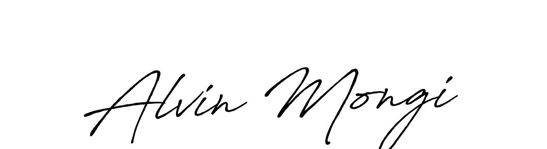 Create a beautiful signature design for name Alvin Mongi. With this signature (Antro_Vectra_Bolder) fonts, you can make a handwritten signature for free. Alvin Mongi signature style 7 images and pictures png