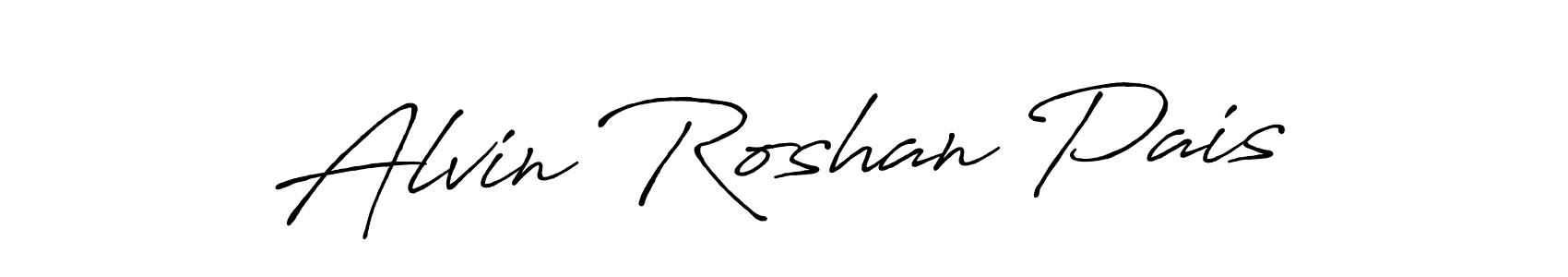 How to make Alvin Roshan Pais name signature. Use Antro_Vectra_Bolder style for creating short signs online. This is the latest handwritten sign. Alvin Roshan Pais signature style 7 images and pictures png