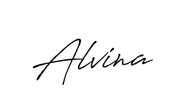 Alvina stylish signature style. Best Handwritten Sign (Antro_Vectra_Bolder) for my name. Handwritten Signature Collection Ideas for my name Alvina. Alvina signature style 7 images and pictures png