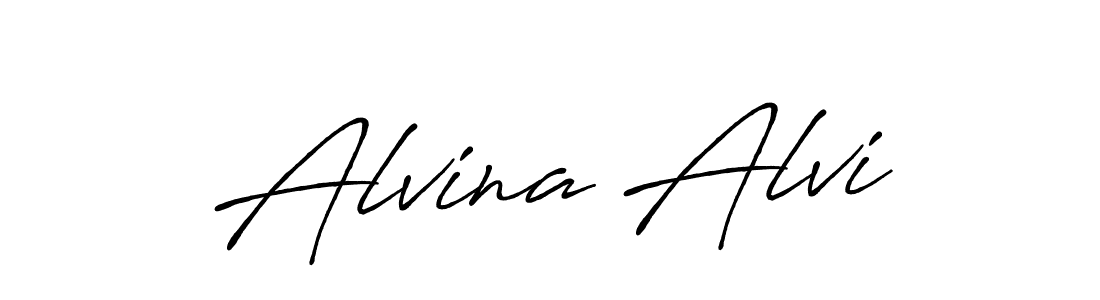 Design your own signature with our free online signature maker. With this signature software, you can create a handwritten (Antro_Vectra_Bolder) signature for name Alvina Alvi. Alvina Alvi signature style 7 images and pictures png