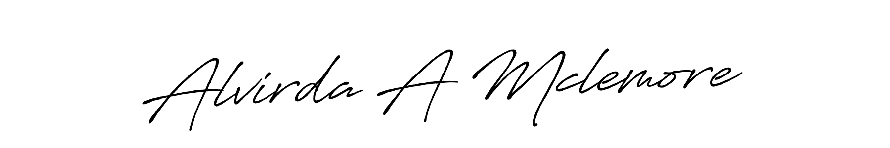 How to Draw Alvirda A Mclemore signature style? Antro_Vectra_Bolder is a latest design signature styles for name Alvirda A Mclemore. Alvirda A Mclemore signature style 7 images and pictures png