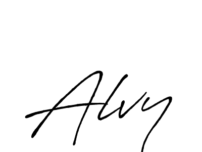 Also You can easily find your signature by using the search form. We will create Alvy name handwritten signature images for you free of cost using Antro_Vectra_Bolder sign style. Alvy signature style 7 images and pictures png