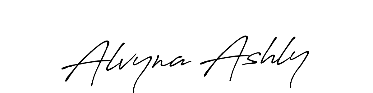 Create a beautiful signature design for name Alvyna Ashly. With this signature (Antro_Vectra_Bolder) fonts, you can make a handwritten signature for free. Alvyna Ashly signature style 7 images and pictures png