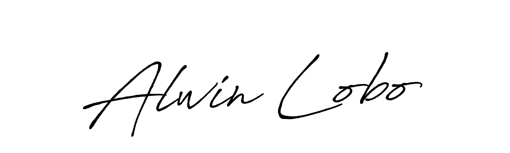 Make a beautiful signature design for name Alwin Lobo. With this signature (Antro_Vectra_Bolder) style, you can create a handwritten signature for free. Alwin Lobo signature style 7 images and pictures png