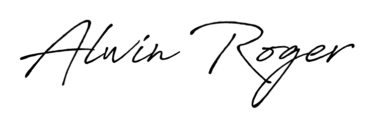 Make your name Alwin Roger memorable on every contract using Antro_Vectra_Bolder autograph style. Instant transparent background export available. Alwin Roger signature style 7 images and pictures png