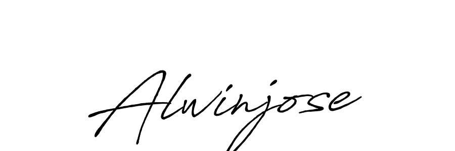 Also we have Alwinjose name is the best signature style. Create professional handwritten signature collection using Antro_Vectra_Bolder autograph style. Alwinjose signature style 7 images and pictures png