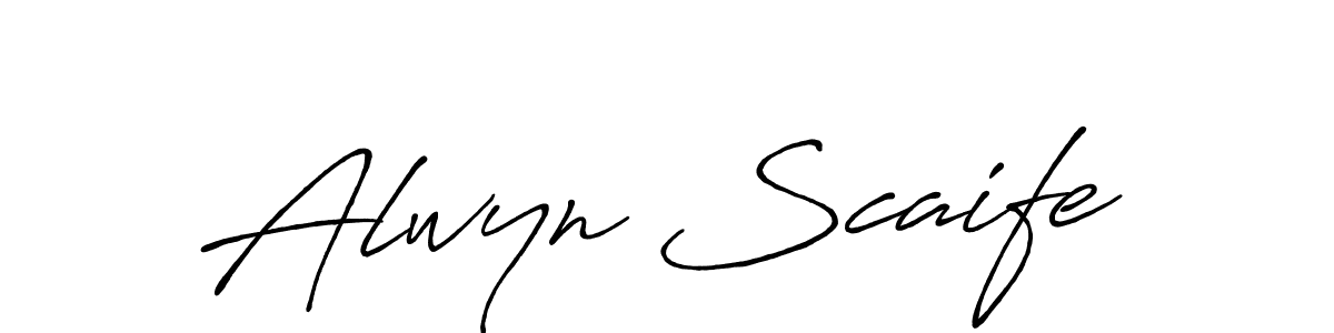 How to make Alwyn Scaife name signature. Use Antro_Vectra_Bolder style for creating short signs online. This is the latest handwritten sign. Alwyn Scaife signature style 7 images and pictures png