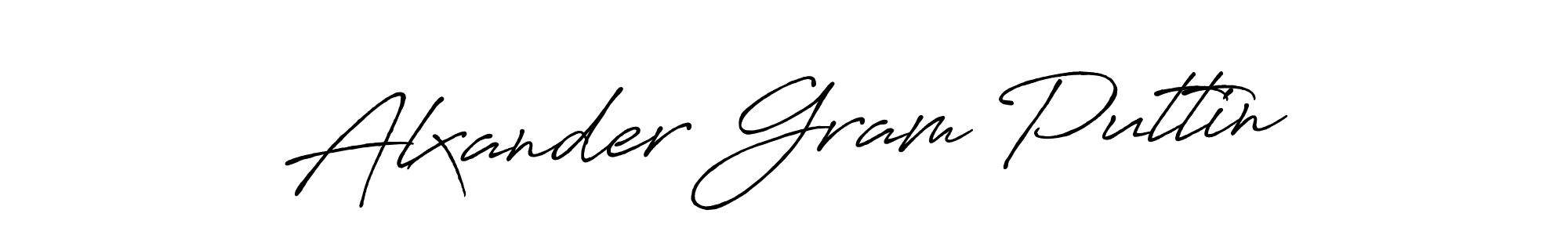 How to make Alxander Gram Puttin name signature. Use Antro_Vectra_Bolder style for creating short signs online. This is the latest handwritten sign. Alxander Gram Puttin signature style 7 images and pictures png
