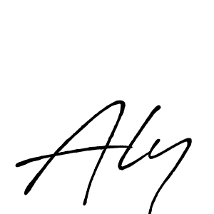Make a beautiful signature design for name Aly. With this signature (Antro_Vectra_Bolder) style, you can create a handwritten signature for free. Aly signature style 7 images and pictures png