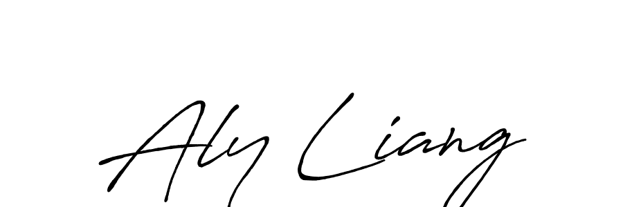 Design your own signature with our free online signature maker. With this signature software, you can create a handwritten (Antro_Vectra_Bolder) signature for name Aly Liang. Aly Liang signature style 7 images and pictures png