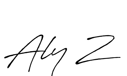 Design your own signature with our free online signature maker. With this signature software, you can create a handwritten (Antro_Vectra_Bolder) signature for name Aly Z. Aly Z signature style 7 images and pictures png