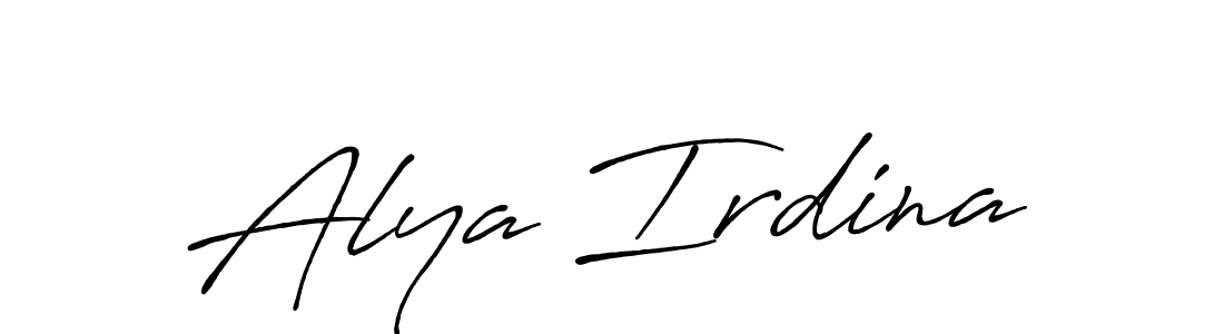 Also You can easily find your signature by using the search form. We will create Alya Irdina name handwritten signature images for you free of cost using Antro_Vectra_Bolder sign style. Alya Irdina signature style 7 images and pictures png