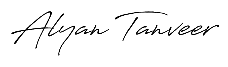 Transform the name Alyan Tanveer into a signature masterpiece using Antro_Vectra_Bolder font. Ideal for photographers, artists, and creators looking for watermarks. Alyan Tanveer signature style 7 images and pictures png