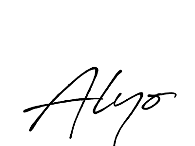 if you are searching for the best signature style for your name Alyo. so please give up your signature search. here we have designed multiple signature styles  using Antro_Vectra_Bolder. Alyo signature style 7 images and pictures png