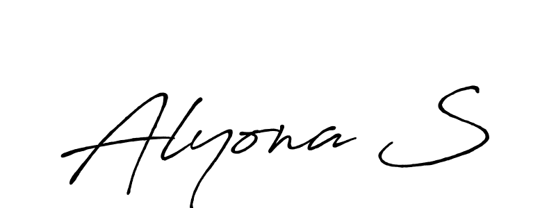 Use a signature maker to create a handwritten signature online. With this signature software, you can design (Antro_Vectra_Bolder) your own signature for name Alyona S. Alyona S signature style 7 images and pictures png