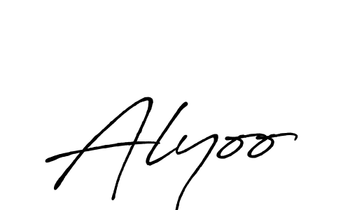 Create a beautiful signature design for name Alyoo. With this signature (Antro_Vectra_Bolder) fonts, you can make a handwritten signature for free. Alyoo signature style 7 images and pictures png