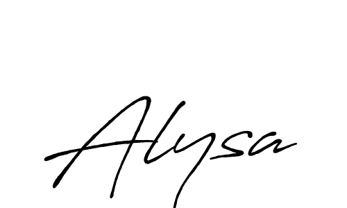 Design your own signature with our free online signature maker. With this signature software, you can create a handwritten (Antro_Vectra_Bolder) signature for name Alysa. Alysa signature style 7 images and pictures png