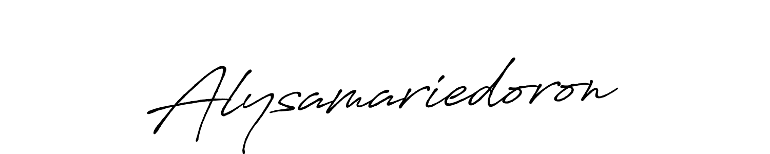 Use a signature maker to create a handwritten signature online. With this signature software, you can design (Antro_Vectra_Bolder) your own signature for name Alysamariedoron. Alysamariedoron signature style 7 images and pictures png