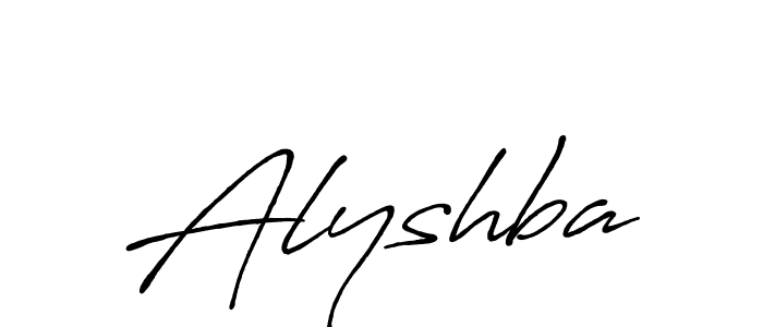 Create a beautiful signature design for name Alyshba. With this signature (Antro_Vectra_Bolder) fonts, you can make a handwritten signature for free. Alyshba signature style 7 images and pictures png
